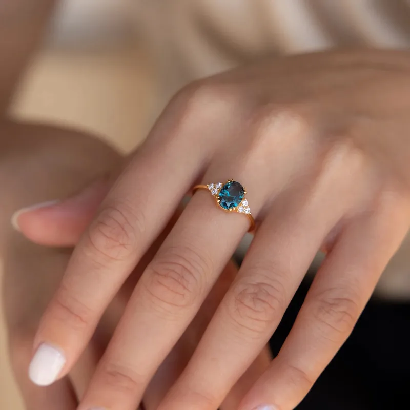 Blue Topaz Ring- Size 7